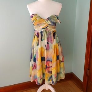 Adorable Strapless Silk Party Dress sz 4 NWT